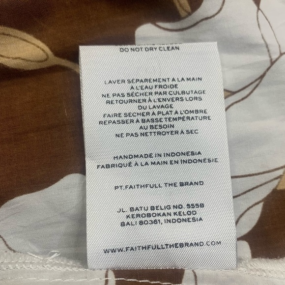 Faithfull the Brand Medium Kiera Floral Midi Skirt Hibiscus Bastia Elastic Waist - Picture 12 of 14